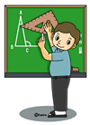 算数の先生イラスト(カラー)