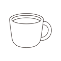 コーヒー(ぬりえ)