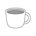 コーヒー(モノクロ)