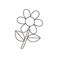 花(ぬりえ)