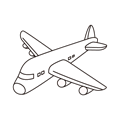 飛行機(ぬりえ)