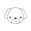 犬(ぬりえ)
