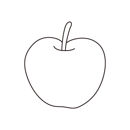 りんごのイラスト（カラー）