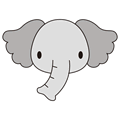 ゾウ(モノクロ)