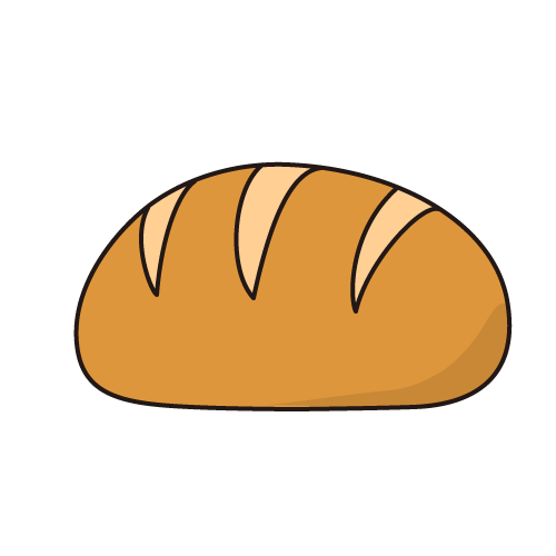 パン２(カラー・モノクロ・ぬりえ）