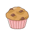 チョコチップマフィンのイラスト