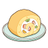 フルーツロールケーキのイラスト