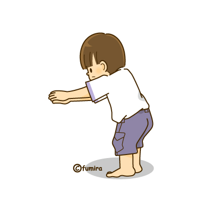 バク転をする子供（ソフト）