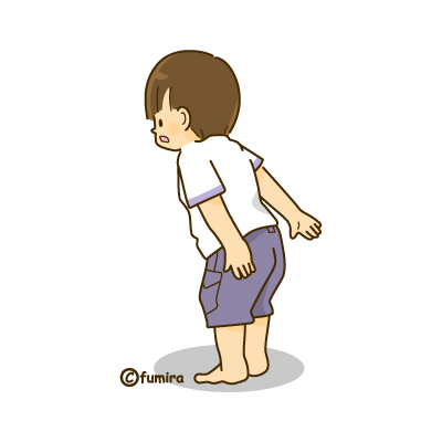 バク転をする子供（ソフト）