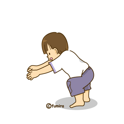 バク転をする子供（ソフト）
