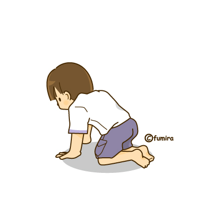 バク転をする子供（ソフト）