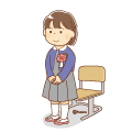 入学式の1年生のイラスト(ソフト) 入学式の1年生のイラスト(ソフト)
