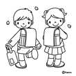 ランドセル(ぬりえ)