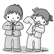 着替え(モノクロ)