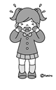 泣く幼稚園児(女の子)