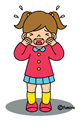 泣く幼稚園児(女の子)