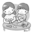 ねんどあそび (モノクロ)