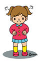 怒る幼稚園児(女の子)