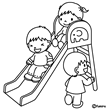 すべりだい(ぬりえ)