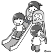 すべりだい(モノクロ)