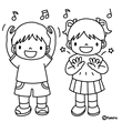 手遊び(ぬりえ)