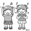 手遊び(モノクロ)