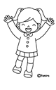 喜ぶ幼稚園児(女の子)