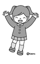 喜ぶ幼稚園児(女の子)