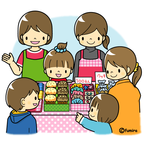 バザーのイラスト（カラー）