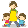 先生と園児お散歩(ソフト)
