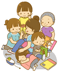 保育士さんと子供たち(ソフト)