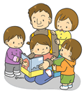 男性保育士さんの読み聞かせ(カラー)