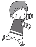 こどものポーズ2(モノクロ)