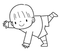 こどものポーズ5(ぬりえ)
