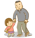 おじいちゃんと子ども(ソフト)
