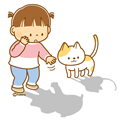影を見るこども