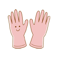 ゴム手袋のイラスト(ソフト) ゴム手袋のイラスト(ソフト)