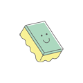 スポンジのイラスト(モノクロ) スポンジのイラスト(モノクロ)
