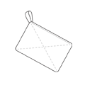 ぞうきんのイラスト(モノクロ) ぞうきんのイラスト(モノクロ)