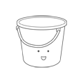 バケツのイラスト(ぬりえ) バケツのイラスト(ぬりえ)