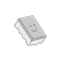 スポンジのイラスト(モノクロ) スポンジのイラスト(モノクロ)