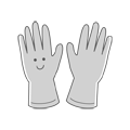 ゴム手袋のイラスト(モノクロ) ゴム手袋のイラスト(モノクロ)