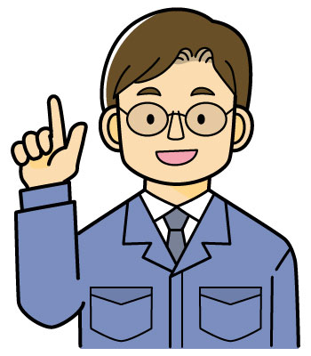 メガネをかけたお父さんイラスト（カラー）