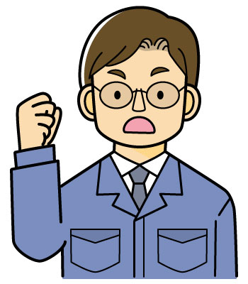 メガネをかけたお父さんイラスト（カラー）