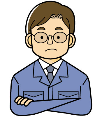 メガネをかけたお父さんイラスト（カラー）