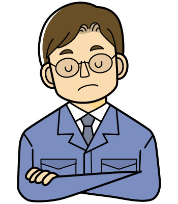 メガネをかけたお父さんイラスト（カラー）
