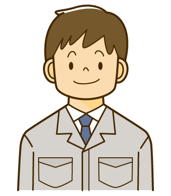 作業着姿のお父さんイラスト１（ソフト）