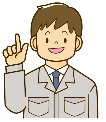 作業着姿のお父さんイラスト１（ソフト）