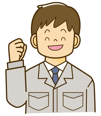 作業着姿のお父さんイラスト１（ソフト）