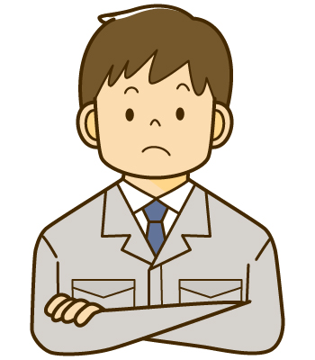 作業着姿のお父さんイラスト１（ソフト）